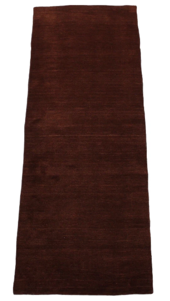 Braun Brücke 100% Wolle 75X200 cm Handgewebter Teppich Orientteppich C10 - Bild 3 von 4