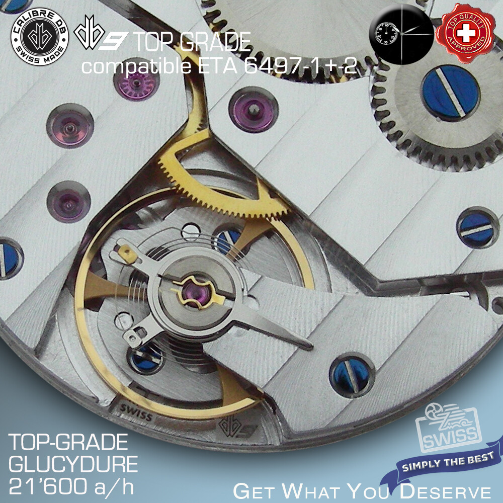 1182昭和硬券　裏No.0006～0010 DIAL HUNTER Ø 39.1 MM, FOR MOVEMENT ETA UNITAS 6497/98