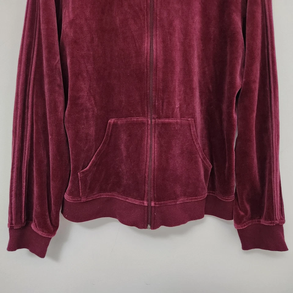 SB ACTIVE Women's Burgundy Full Zip Hooded Sweatshirt Front Pocket Size XL - Image 3 of 4