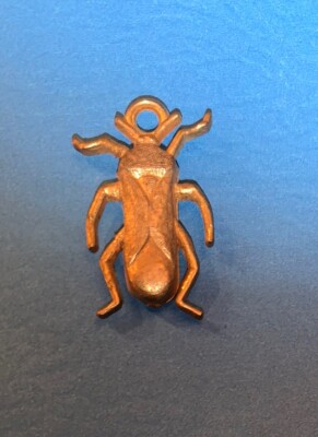Vintage Metal Bug Insect Cockroach Gumball Cracker Jack Toy Prize Charm Gold