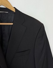 CANALI Solid Black Two Button Suit Jacket Size 42 L 331
