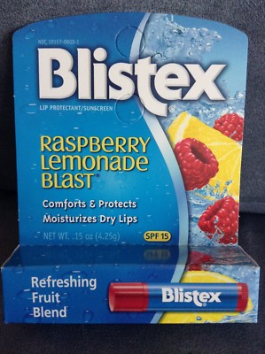 BLISTEX RASPBERRY LEMONADE BLAST LIP BALM SPF 15 0.15 OZ  - BRAND NEW IN PACKAGE