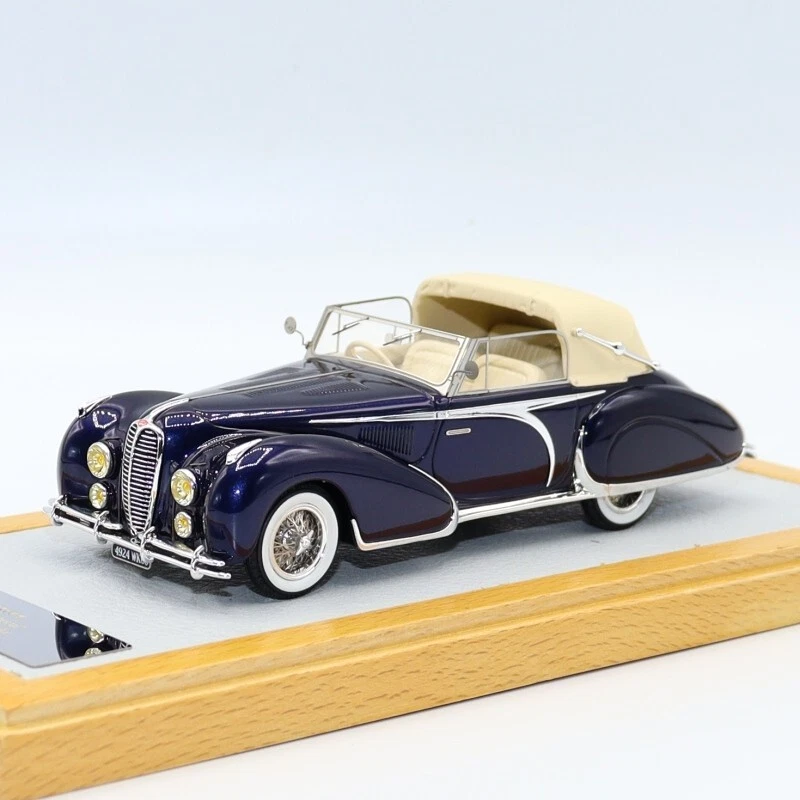 Chro60 1/43 Delahaye 135 Cabriolet Figoni & falaschi 1948 "El Glaoui" Chromes - Photo 2/4