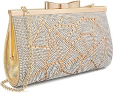 Evening Clutch Bag Cocktail Prom Sparkly Rhinestone Crystal Formal Purse
