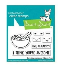 Lawn Fawn Photo-polymer Clear Stamp Set Cerealsly Awesome