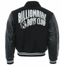 Billionaire Boys Club Varsity Jacket Leather Sleeves & Wool Body For Men
