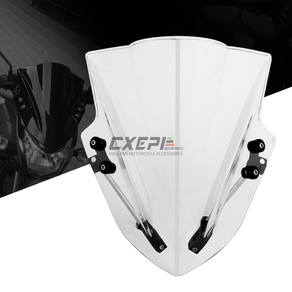 7/8" 22mm Street Motorcycle Windshield For Yamaha MT03 MT25 MT07 FZ07 MT09 FZ09 Foto 4 de 4