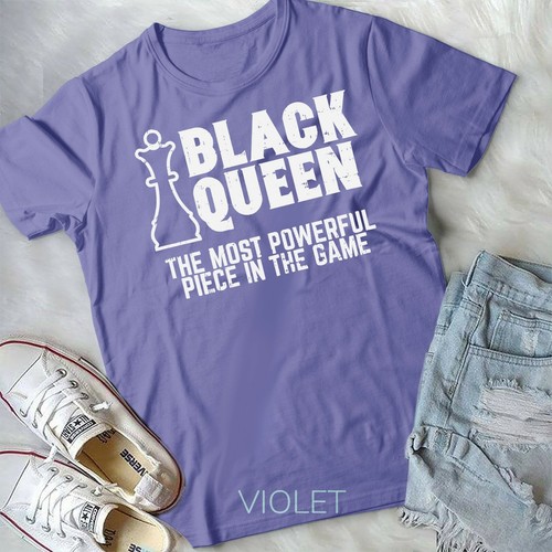Damen-T-Shirt schwarz Königin mächtigstes Schach afroamerikanische Frauen Geschenk - Bild 9 von 11