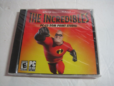 Disney The Incredibles PC-CD ROM Print Studio CD Software Disc Brand New Sealed