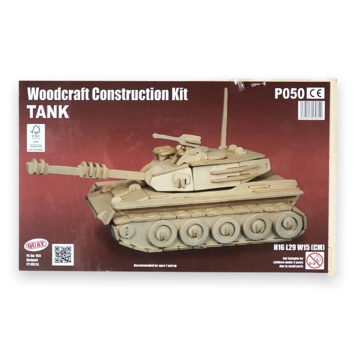 Quay Woodcraft Kit Autopompa In Legno FSC - Modellino Da Costruire 22 Cm