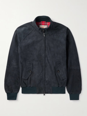 Navy Blue Suede Leather Jacket Men Bomber/Flight Size XS S M L XL XXL