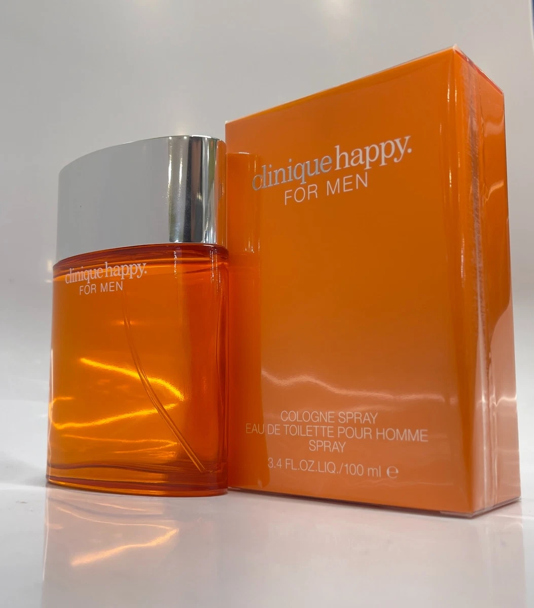 PARFUM MEN CLINIQUE HAPPY EAU DE TOILETTE POUR HOMME NATURAL SPRAY 100  ML/3.4 OZ | eBay