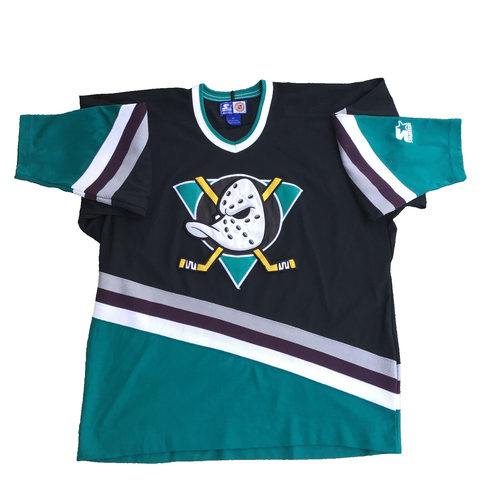 Maillot De Hockey Vintage Starter Anaheim Mighty Ducks Taille XL - Rare