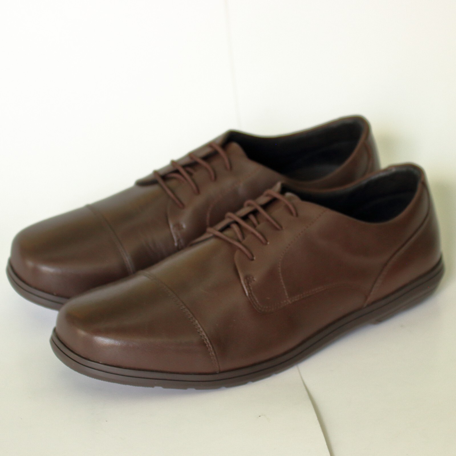 SAOLA Scarpe eleganti Birchbury Brenston a piedi nudi vintage marroni da uomo taglia 10 5 nuove con scatola