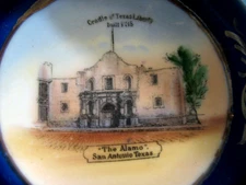 SOUVENIR CHINA PLATE FROM THE ALAMO IN SAN ANTONIO, TEXAS