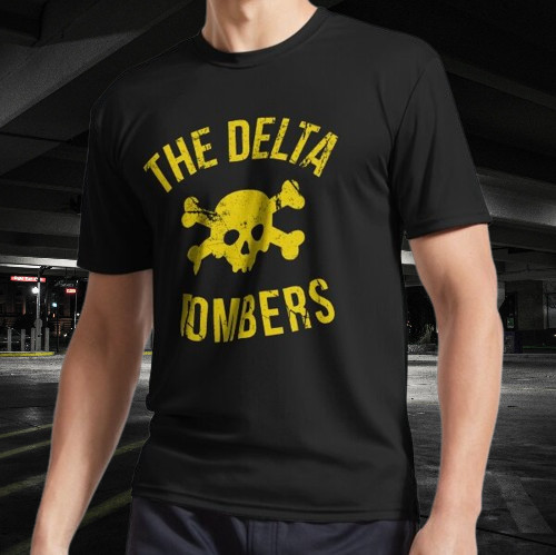 Retro-The-Delta-Bombers-logo Active T-Shirt Funny Size Mode American T-shirt