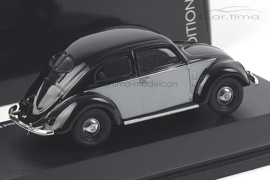 VW Brezelkäfer Nero/Grigio Schuco 1:43 450387700 - Immagine 4 di 4