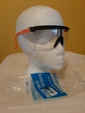 VTG New 1998 Bouton Z87 Orange Black Clear Safety Shooting Glasses NOS 9