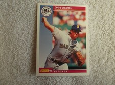Score 1992 / MLB "DAVE BURBA" #611 Seattle Mariners Trading Card n27