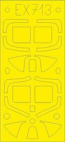 Masque De Découpe Eduard 1/48 Pour Avion F4B - Réf. EX802 - Pour Maquettistes