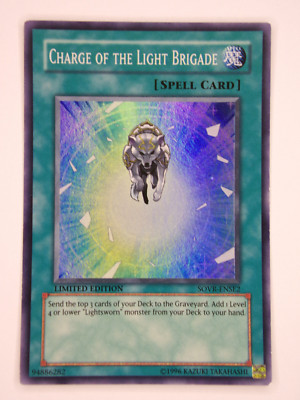 Yugioh / Charge of the Light Brigade / SOVR-ENSE2 / Super Rare / Limited / LP NM