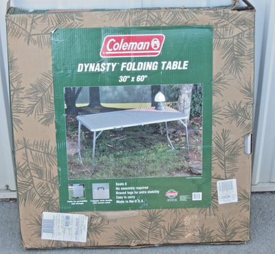 EUC BIG 8 Person COLEMAN 30x60 FOLDING ALUMINUM CAMP TABLE