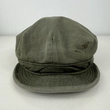 Vintage Ww2 Era Us Army Utility Field Cap Hat Hbt Herringbone Twill
