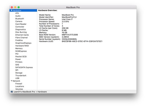 Apple MacBook Pro A1398 2015 Core i7-4870HQ 2.5GHz 16GB RAM 251GB SSD Good - Picture 2 of 9