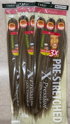 Braiding Hair 9 Bundles 52'' COLOR M4/27/613 Pre Stretched X-Pression 3 Pack
