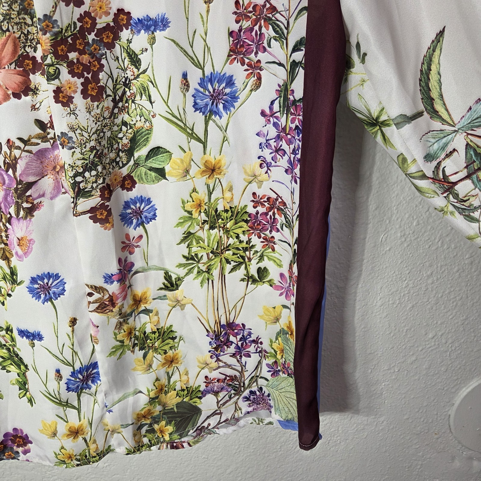 ZARA Basic White Floral Button Front Blouse Top S… - image 14