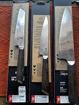 Shun Fuji Japanese 8inch Chef 6inch Serrated Utility 6.5inch