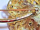 60s Sarah Coventry-SIGNED-Red Aurora Borealis 4" Blooming Flower FILIGREE Brooch — photo 6