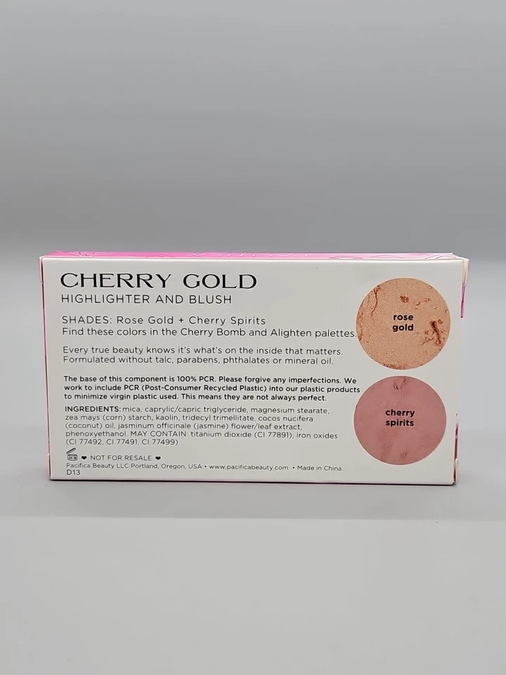 {L12} Pacifica Beauty Cherry Gold Highlighter & Blush Rose Gold Cherry Spirits - Image 2 of 4
