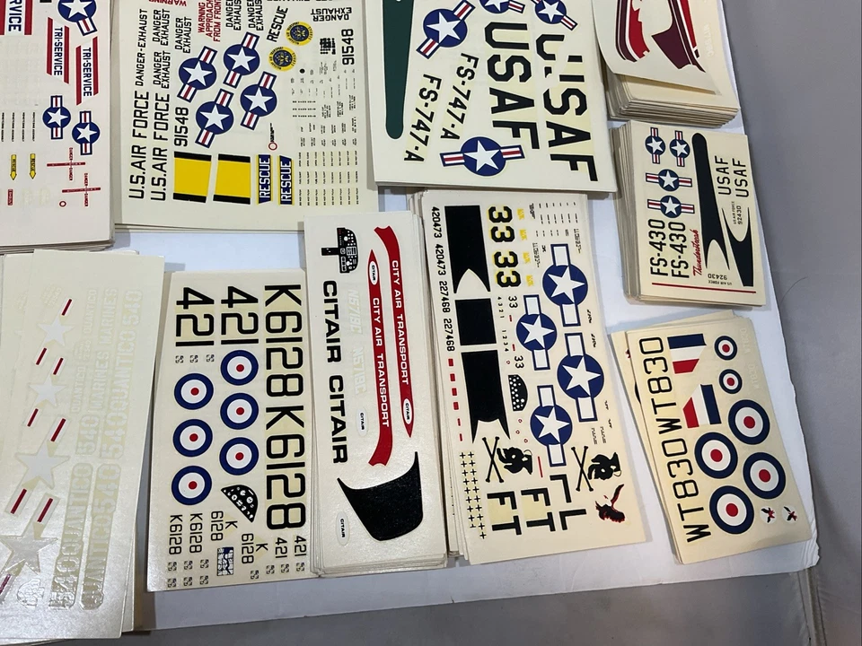 Huge Lot of Vintage Testors Decals for 1/72 & 1/48 Plastic Model Airplanes - Image 3 of 4