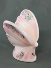 Vintage Fenton Pink Art Glass Rosalene #2075 Butterfly Signed by Tamara Owens