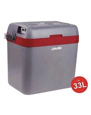 DMS KB-33 Kühlbox Wärmebox Gefrierbox Getränkebox - 12-24V Grau-Rot 33L