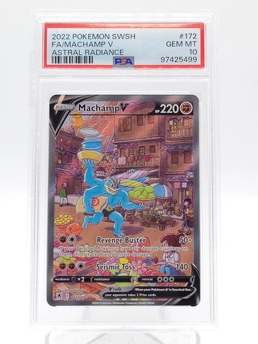 MACHAMP V 2022 POKEMON ASTRAL RADIANCE ULTRA RARE #172/189 PSA 10 Q0895