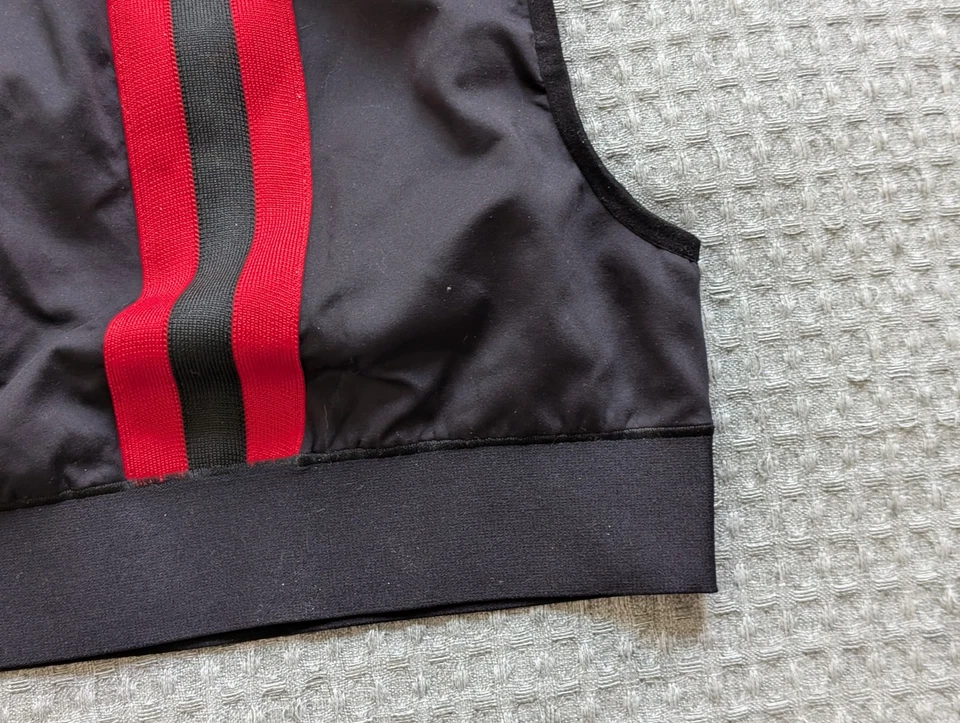 Ultracor спортивный бюстгальтер женщин XS черный красный полоски спортивная спина укороченный верхний йога тренажерный зал - Изображение 4 из 4