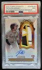 2024 Topps Dynasty Jackson Merrill Patch Auto Design B Vertical RC #/10 PSA 9