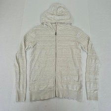 FAT FACE Hoodie 6 White Women's 100 Cotton Full Zip Casual Knitwear