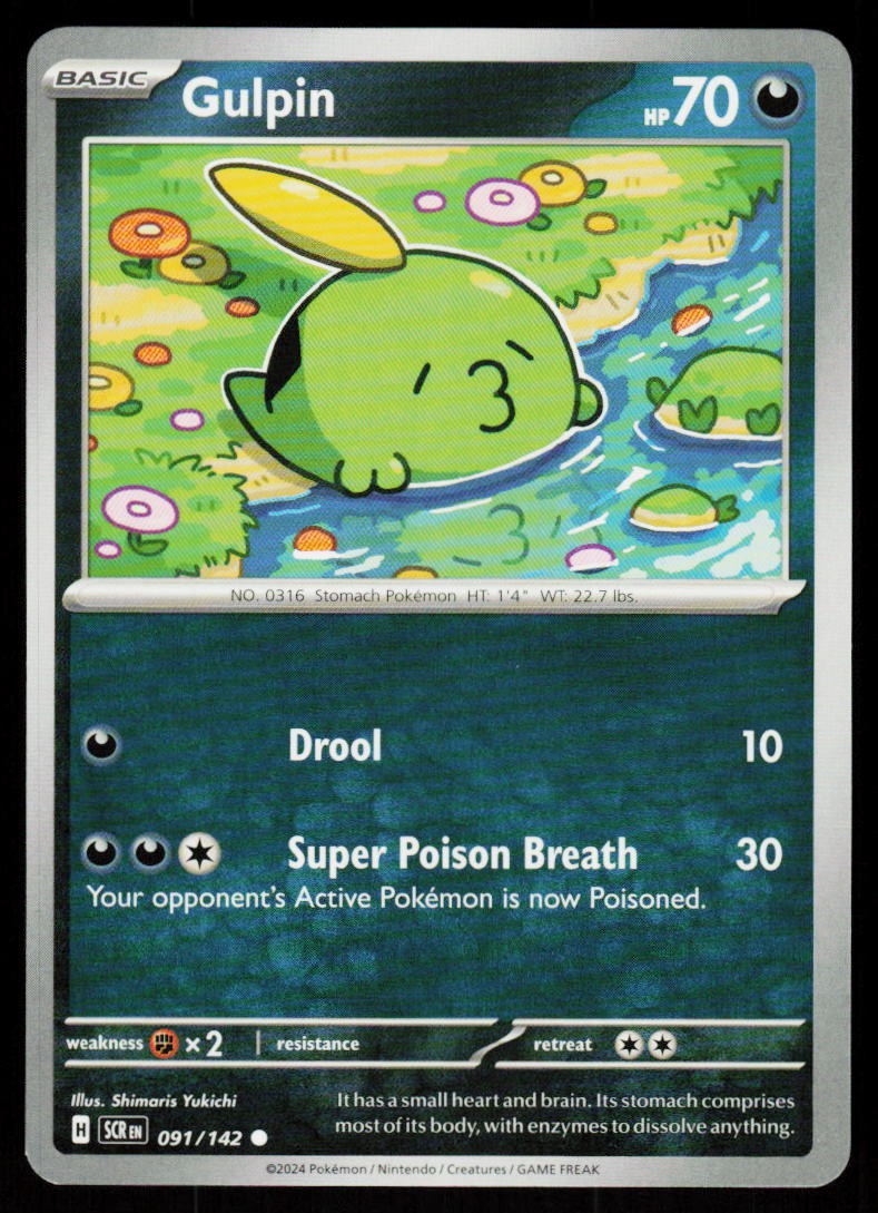 Gulpin 91/142 Common Stellar Crown Pokemon Near Mint
