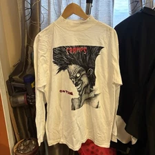 Vintage 90s The Cramps Long Sleeve Shirt L Punk Rock Band Tour Goth 22x28