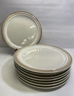 Mikasa Manor House Ranmaru Suede 10.5” Dinner Plate Set Of 8 Japan #8731 HEAVY