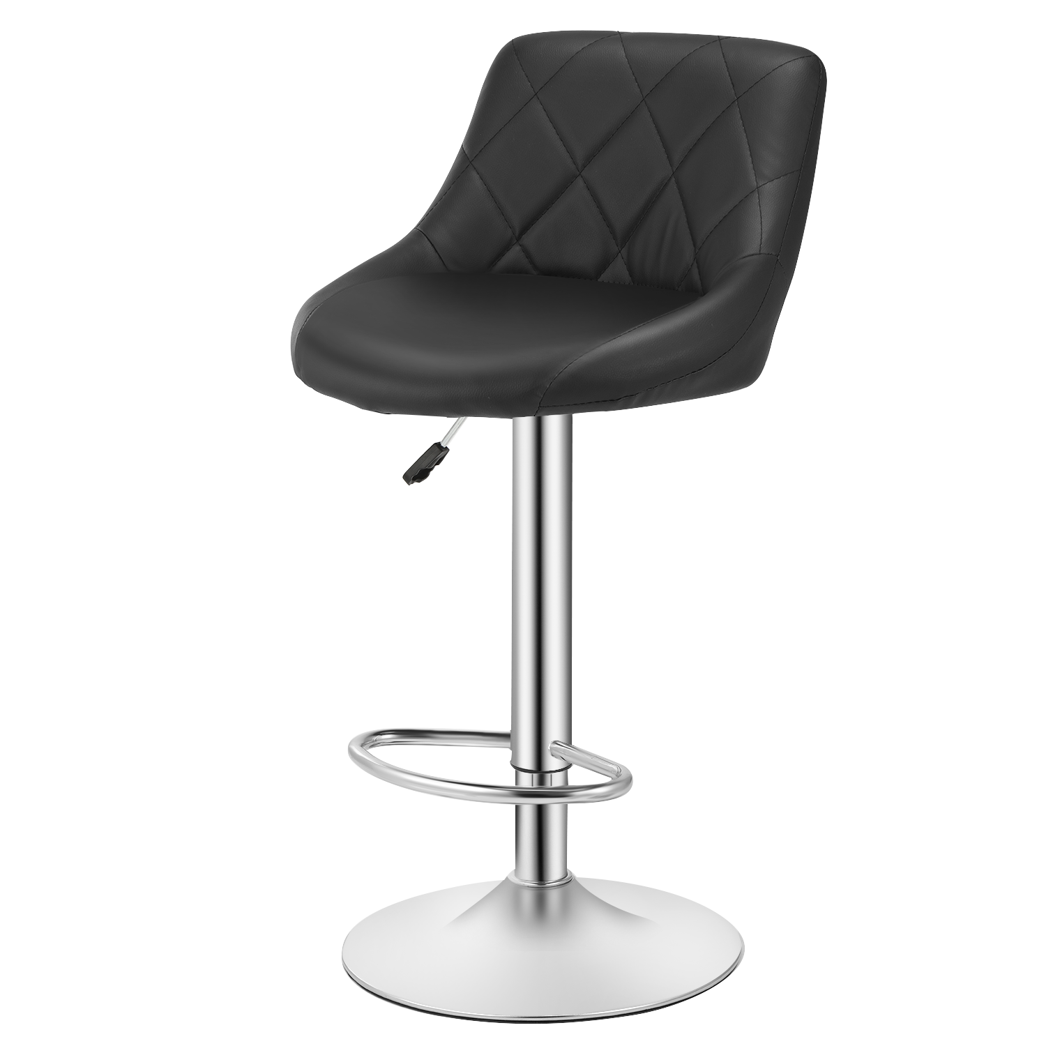 2PCS Bar Stools Gas Lift Swivel Stool Pub Club Cafe Breakfast Chair