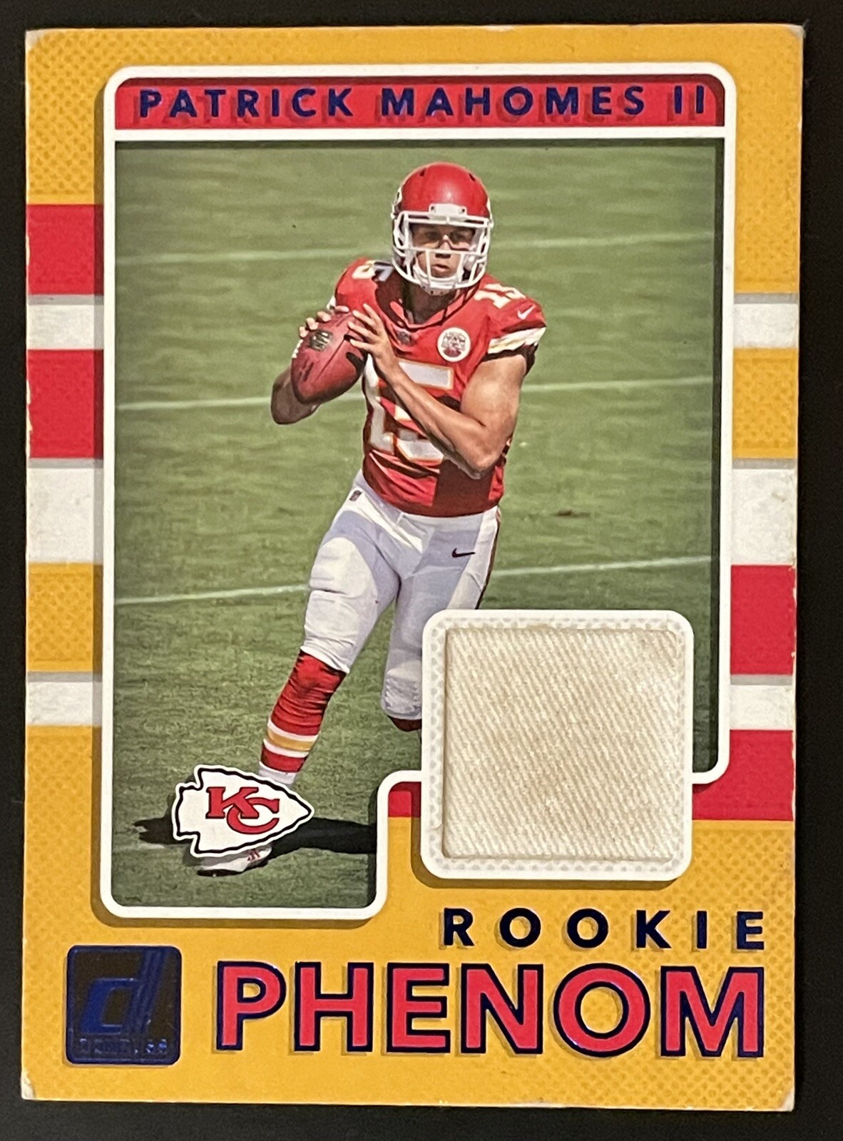2017 Panini Donruss #7 Patrick Mahomes Rookie Phenom Jersey Card