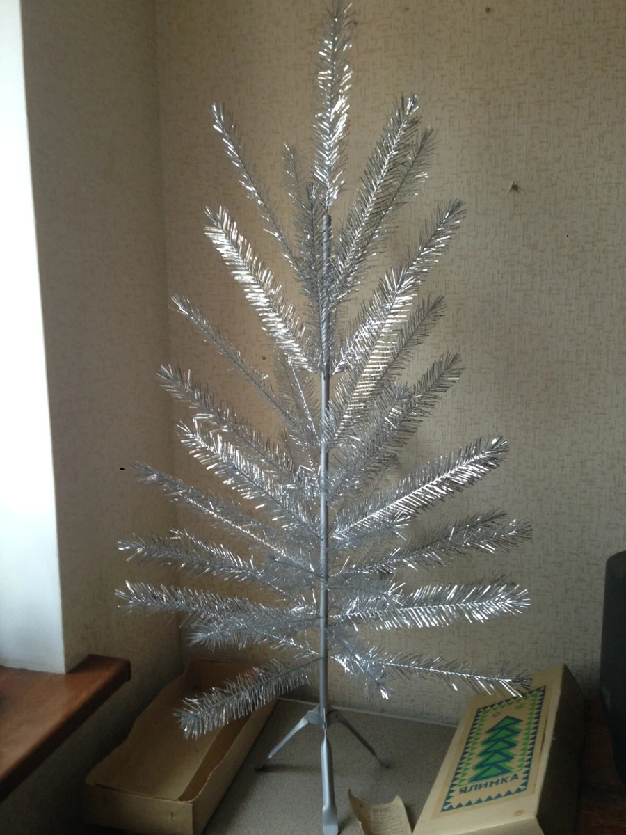Vintage silver 2024 christmas tree