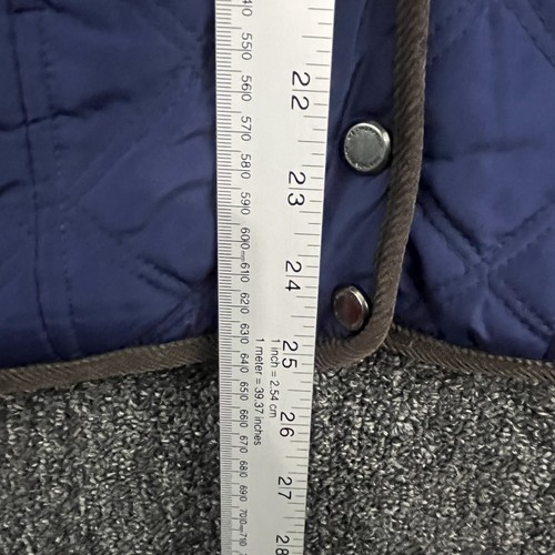 Weatherproof Women Vest Medium Blue Fleece Lined Cordory Trim Full Zip Quilted - Picture 6 of 9