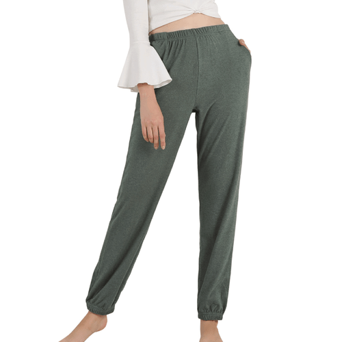 Womens Soft Pajama Pants Elastic Waist Lounge Yoga Lightweight Long Pj Bottoms - Picture 2 of 27