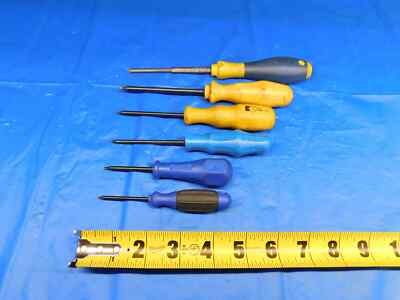 6PC SET OF ASSORTED TORX DRIVERS SIZES INCLUDE T7, T8, T9, T15 AND T20
