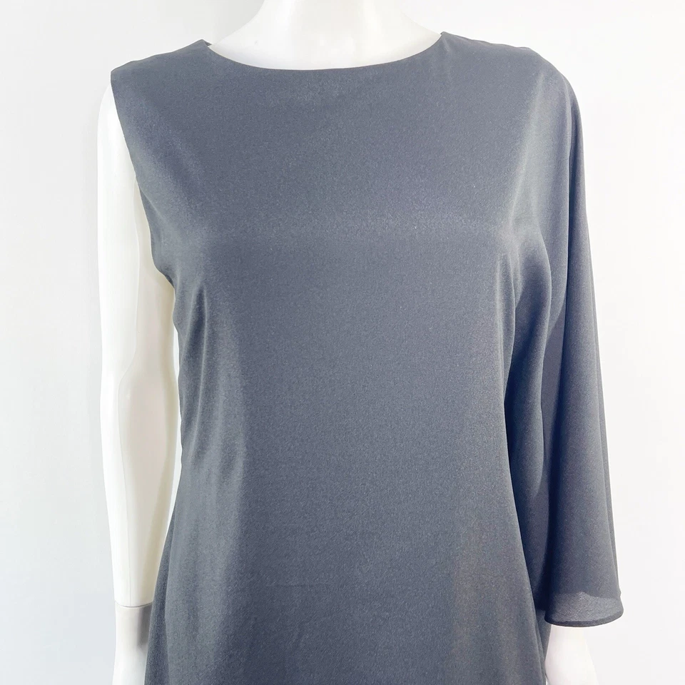 Vestido recto de cóctel negro Miss Sixty talla 12 manga única mini elegante elegante Foto 3 de 4